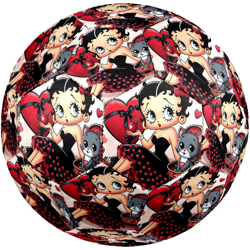 1pc Betty Boop Size 5 Soccer Ball, Standard Sport Football Firm Stitching for Training And Match, Gentle on the Feet, Durable and Unique