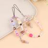 Y2K Cute Kt Cat Mobile Phone Lanyard Ins Style Beaded Phone Chain Anti-Lost Wristband Phone Charm Camera Pendant Holiday Gift