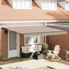 Retractable Awning Frame Beige 400 X 300 Cm Polyester with PU Coating