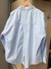 Korean Style Blue Pure Cotton Women's Long Sleeve Shirt - Spring/Summer/Autumn Casual, Sun-Protective Jacket
