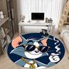 1pc Tom Jerry Office Round Area Rug, Bedroom Living Room Home Decor, Room Deco,  Offic A1016104