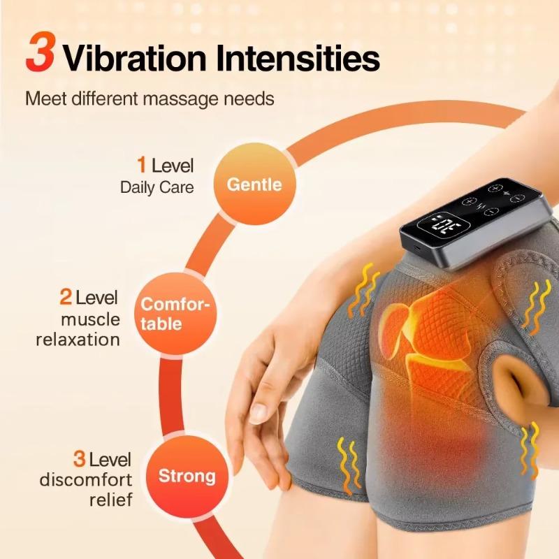 2026 Novo Massageador Elétrico de Joelho Vibração Massagem Suporte 5 Níveis Aquecimento Sem Fio Joelho Músculo Relaxamento Almofada Térmica Perna Panturrilha Cuidados