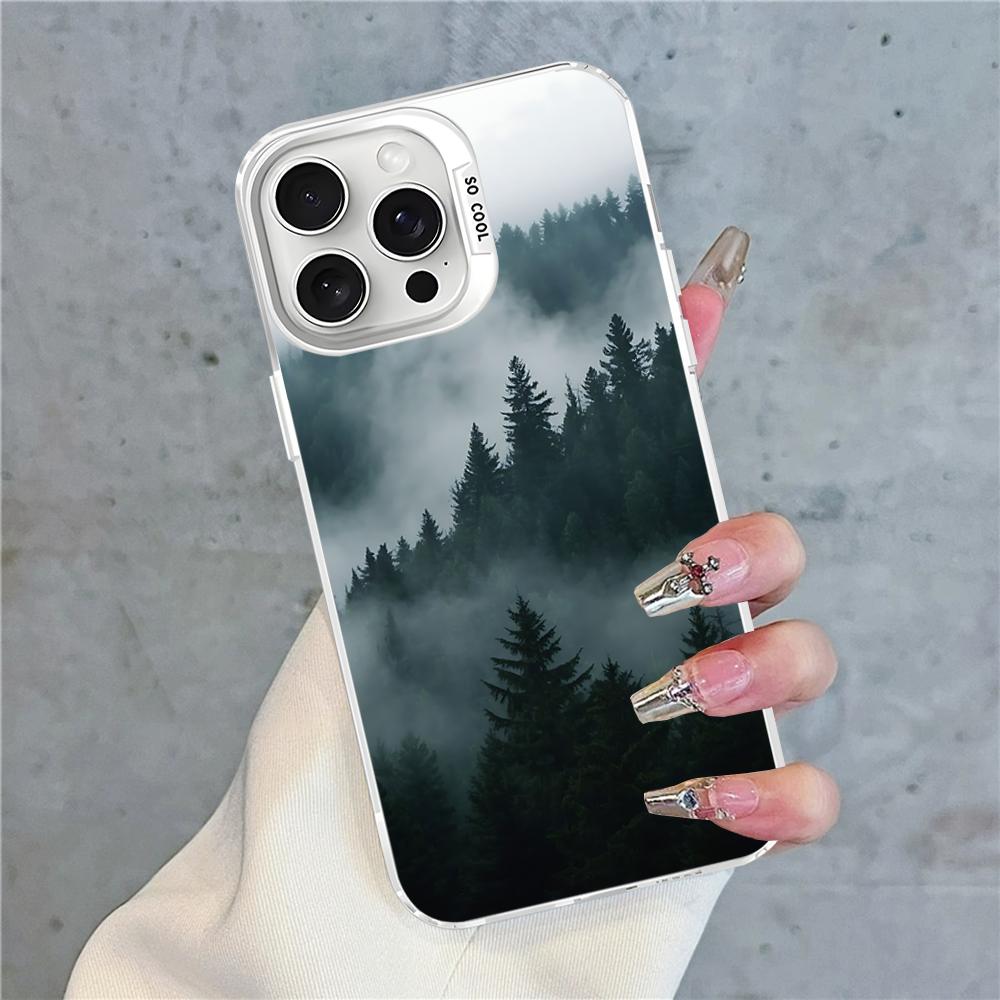 Forest Landscape Phone Case For IPhone 16 15 14 13 12 11 Pro Max X XR XSMAX 8 7 Plus Matte Shockproof Back Cover