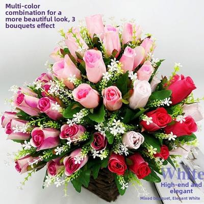 18 Heads Real Happy Lucky Flower Mini Photography Photo Gift Valentine's Day Flowers 8 Colors Crystal Grass Bouquet