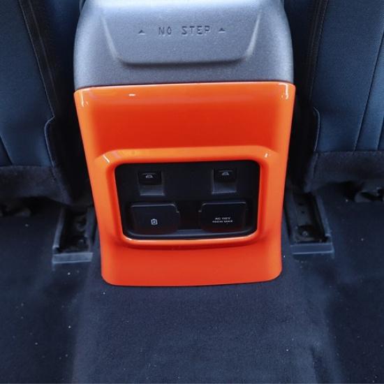 Rear Window Switch Panel Frame Cover Bezels Trim For Ford Bronco +Orange ABS