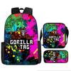 3Pcs Set Backpack, Gorilla Tag  Pencil Bag, Shoulder Bag, Backpack, Large Capacity Travel Bag, The Best Gift for Boys and Girls