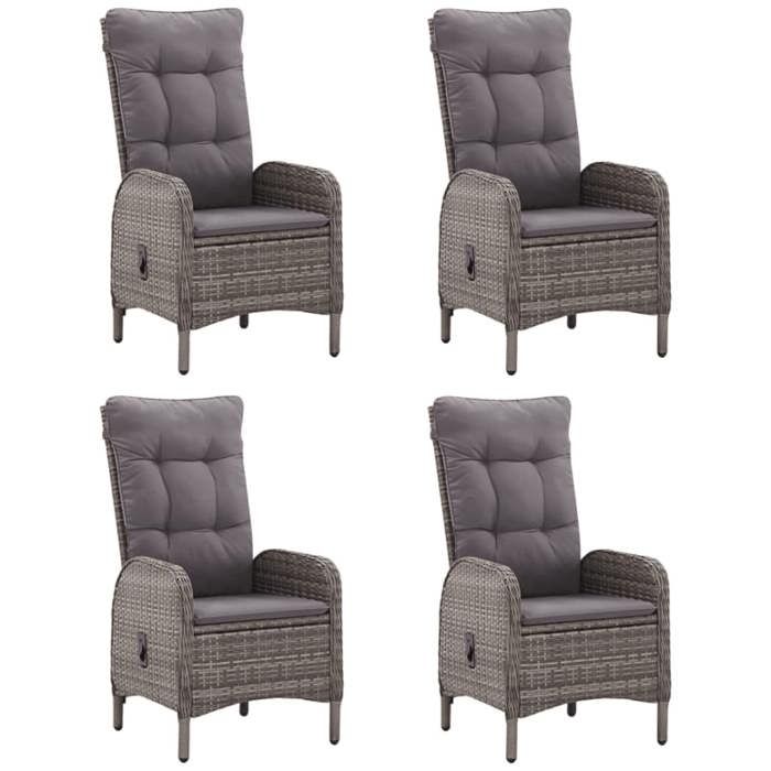 Maison Exclusive - Ensemble à manger de jardin 5 pcs Gris