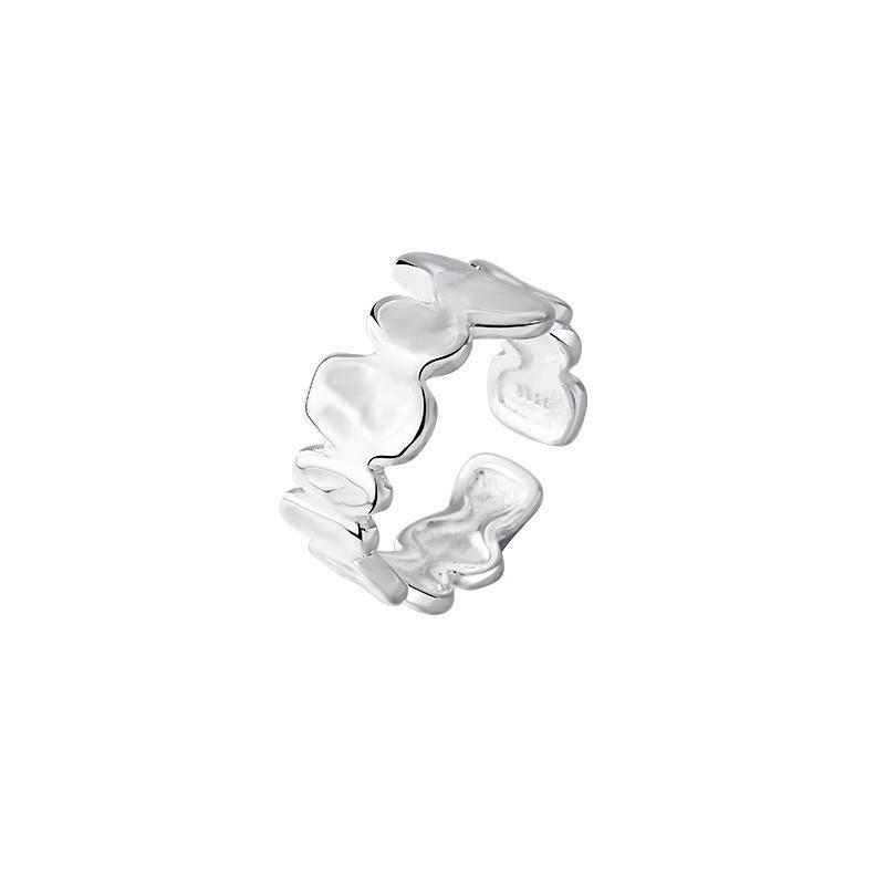Artistic Open Geometric Adjustable Ring For Women Chic Copper Finger Jewelry