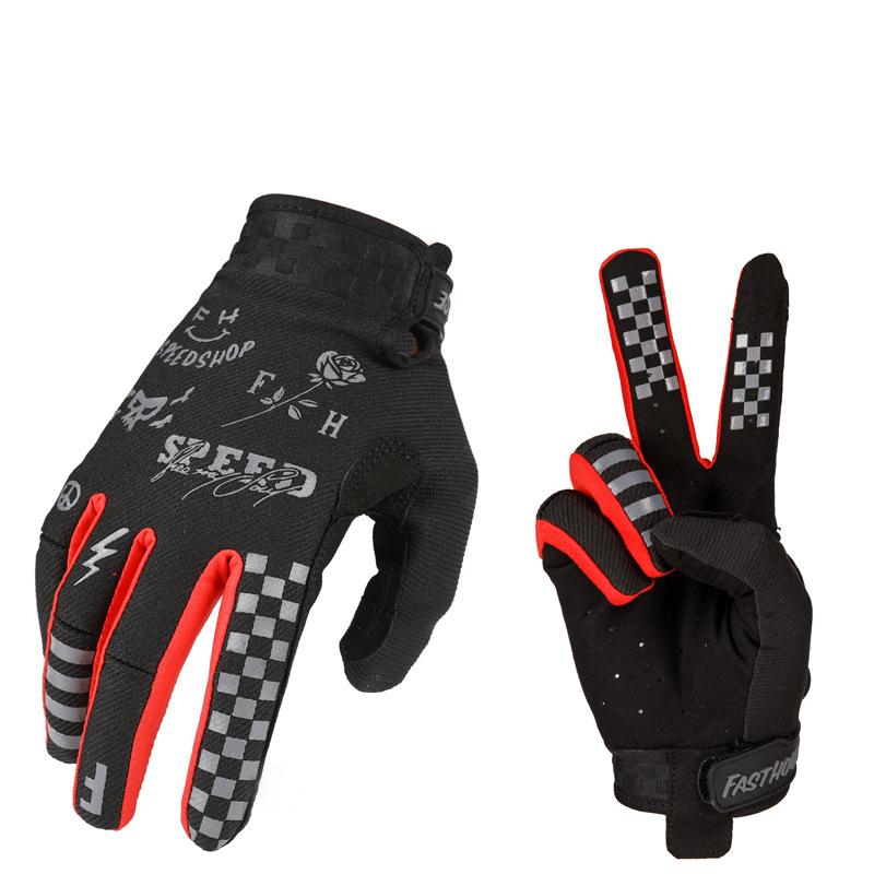 24 touch screen long finger bicycle riding gloves men's and women's motorcycle racing outdoor sports gloves