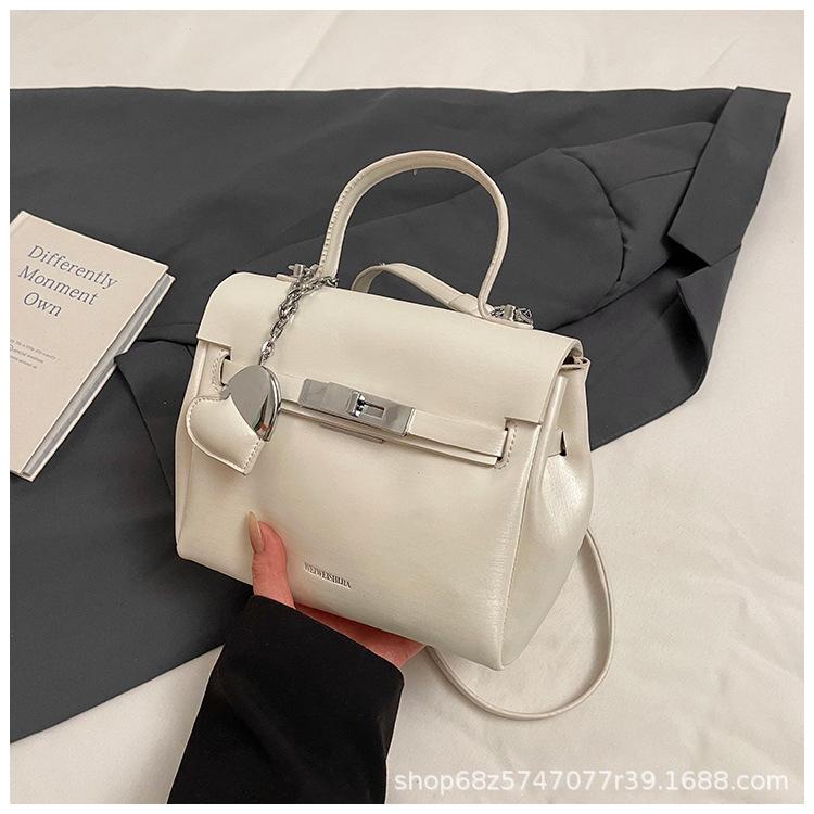 

Premium sense retro fashion versatile Kelly bag women 2025 new foreign style explosion shoulder crossbody small square bag белый