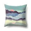 Polyester Pillowcase Automobile Decoration Mountain Home Print Pillowcase Waist Cushion Cover Bedside Cushion Cover Bedside Cushion Cover