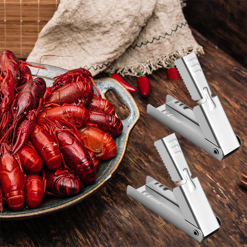 4Pcs Crayfish Peeler Tool, Stainless Steel Crawfish Sheller Device Quick Shrimp Tails Remover Tool Practical Gadget Accessories