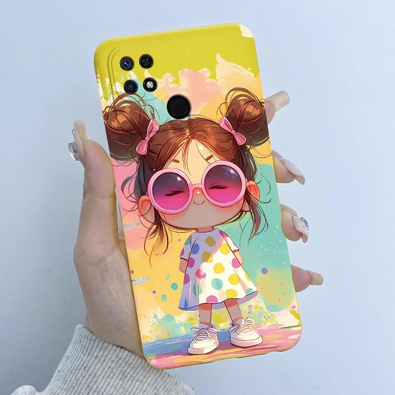 For Xiaomi Redmi 10C Phone Case Fashion Butterfly Flower Girls Design Soft Silicone TPU Back Housing for Redmi10C 10 C Covers