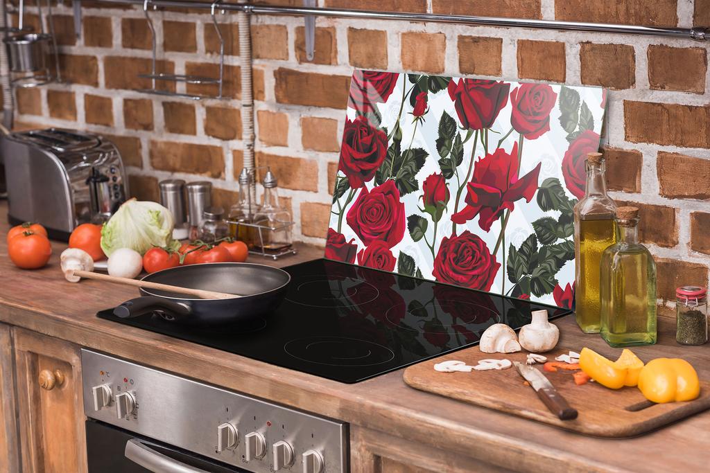 GLAS-SCHNEIDEBRETT 52x30 ROSEN