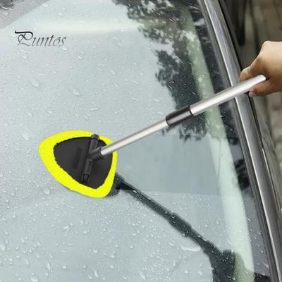 Car Window Cleaner Windshield Cleaning Tool with Long Handle No-Scratch Versatile Auto Glass Mirror Wand Care Kit