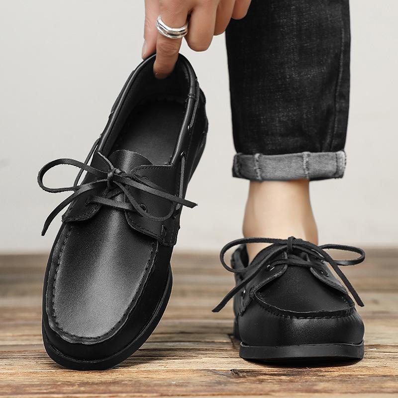 Außenhandel Export Herrenschuhe neue Segelschuhe Herren Slipper weichsohlige Fahrlässige Schuhe rutschfeste Lederschuhe Herren