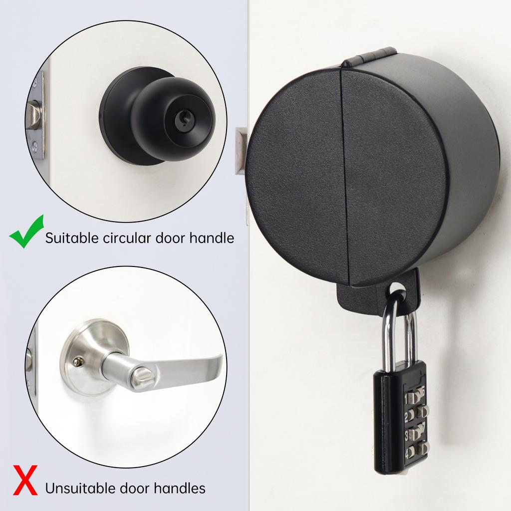 304 Stainless Steel Lockout Cover for Doorknobs/Handles/Faucets/Valves, 30 Mm Center Hole W/ Combination Lock, Prevents Turning & Blocks Keyhole