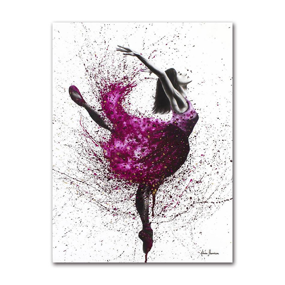 Modular Pictures Ballet Posters and Prints Dance Girl Canvas Painting Home Wall Decor HD Printed Elegant Dancing Ballerina