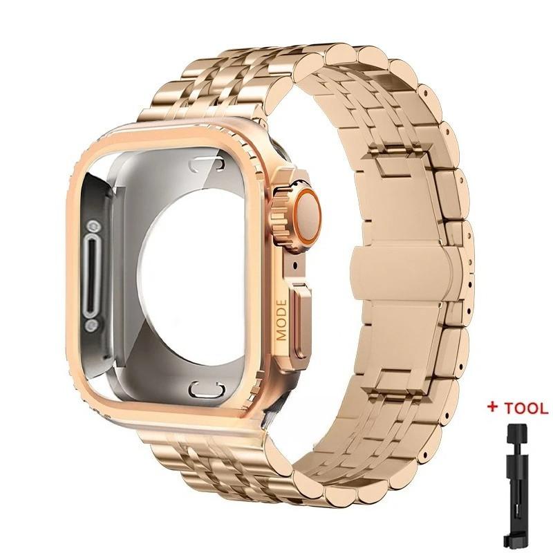 Metal Strap+Metal Case for Apple Watch Series 11 46mm 42mm Ultra 3/2/1 49mm 45mm 44mm Band for Series 11 10 9 8 7 6 5 SE2 SE3 4