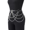 Women Belly Belt Chain Street Style Gothic Harness Chain Bustier Harness Waist Clothing Accessories