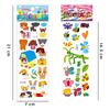 6 Sheets 3D Cartoon Sticker PVC Puffy Sticker Bubble Sticker Animal  Insect Style Scrapbook Notebook Decoration Reward Gifts ZYF