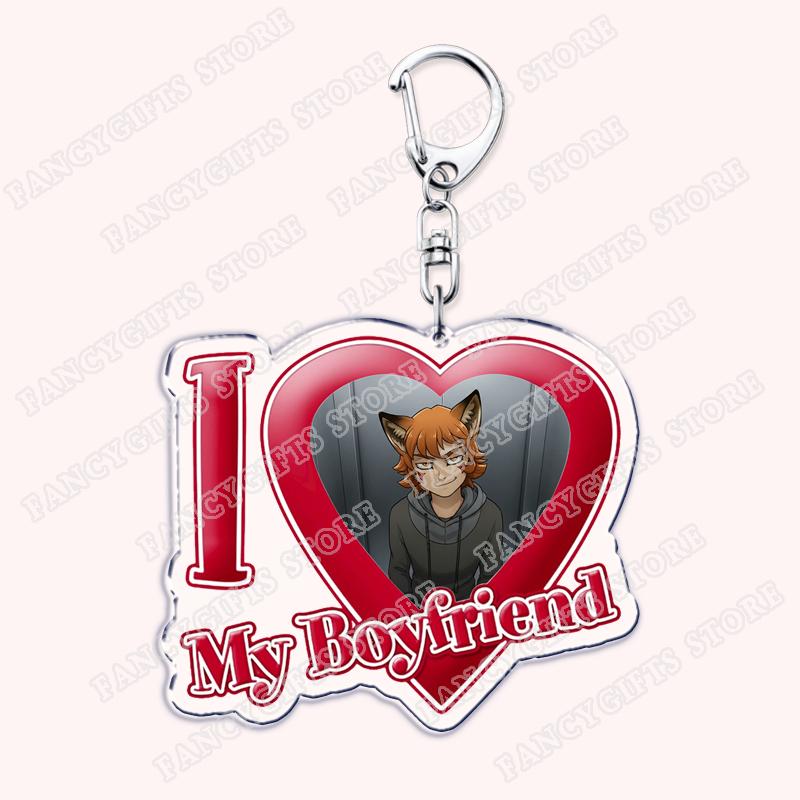 Portachiavi Carino I Love My Boyfriend Chibi per Accessori Law Pet Strade Lawrence Ren Hana Owo Portachiavi Gioielli Amici Fan Regali