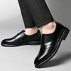 Fashion Casual Business Men's Leather Shoes Vintage Classic Gentleman Style Groom Wedding Dress Party Black Derby New Adult Shoes Hot
