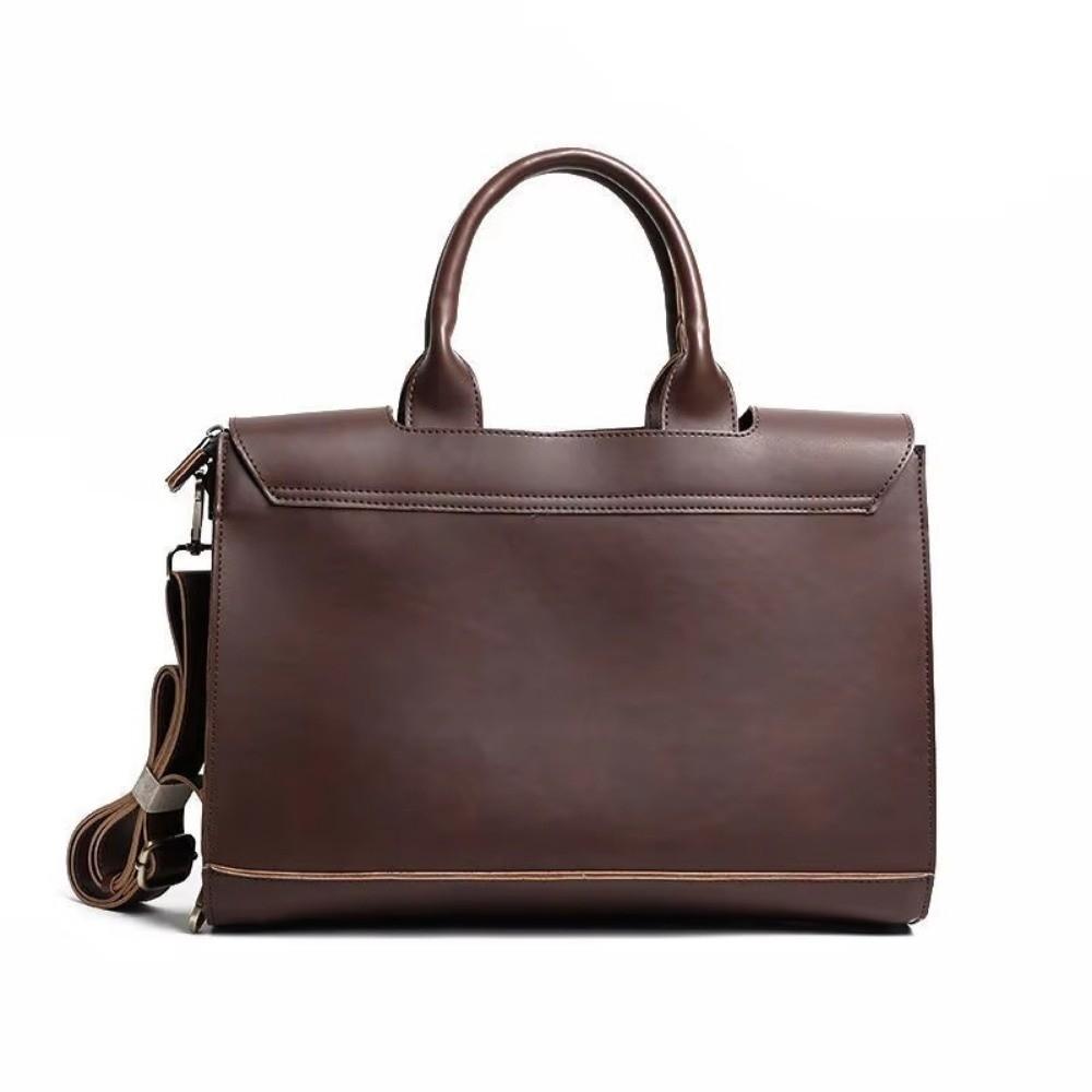 Retro PU Leather Men's Briefcase Business Handheld Shoulder Bag Large Capacity Computer Bag Men Messenger Bags