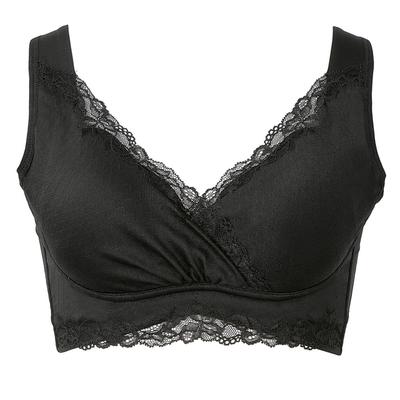 New Shaping Smooth Lace Heartful Cup Bra L [Bradelis York] Non-wired Bra, 25, Black,