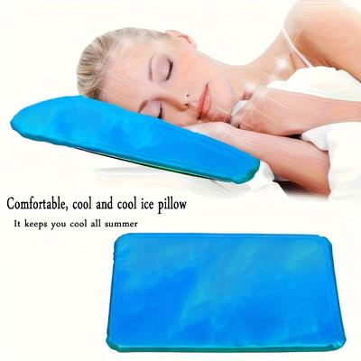 1 pezzo di Ghiaccio Gel Blu, Cuscino Portatile per Muscoli, Cuscino Rinfrescante Estivo, Tessuto Lavabile a Mano Supporto per Collo per Biancheria da Letto di Casa, Comfort Rinfrescante, Gestione