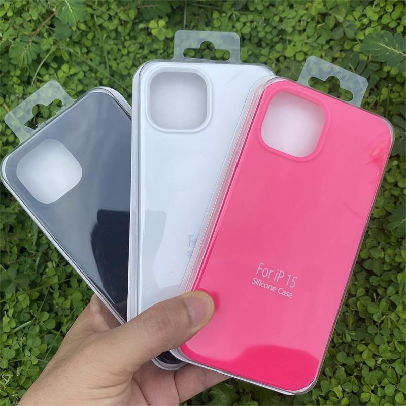 Retail Packaging Multi Color Liquid Silicone Mobile Phone Case for Apple Iphone 17 16 15 11 12 13 14 Pro Max 7 8 Plus