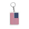 1PC Acrylic Fashion Key Holders Charm Keyring Gifts Car Decor Flag Key Chain Flag Key Chains Flags Bag Pendants