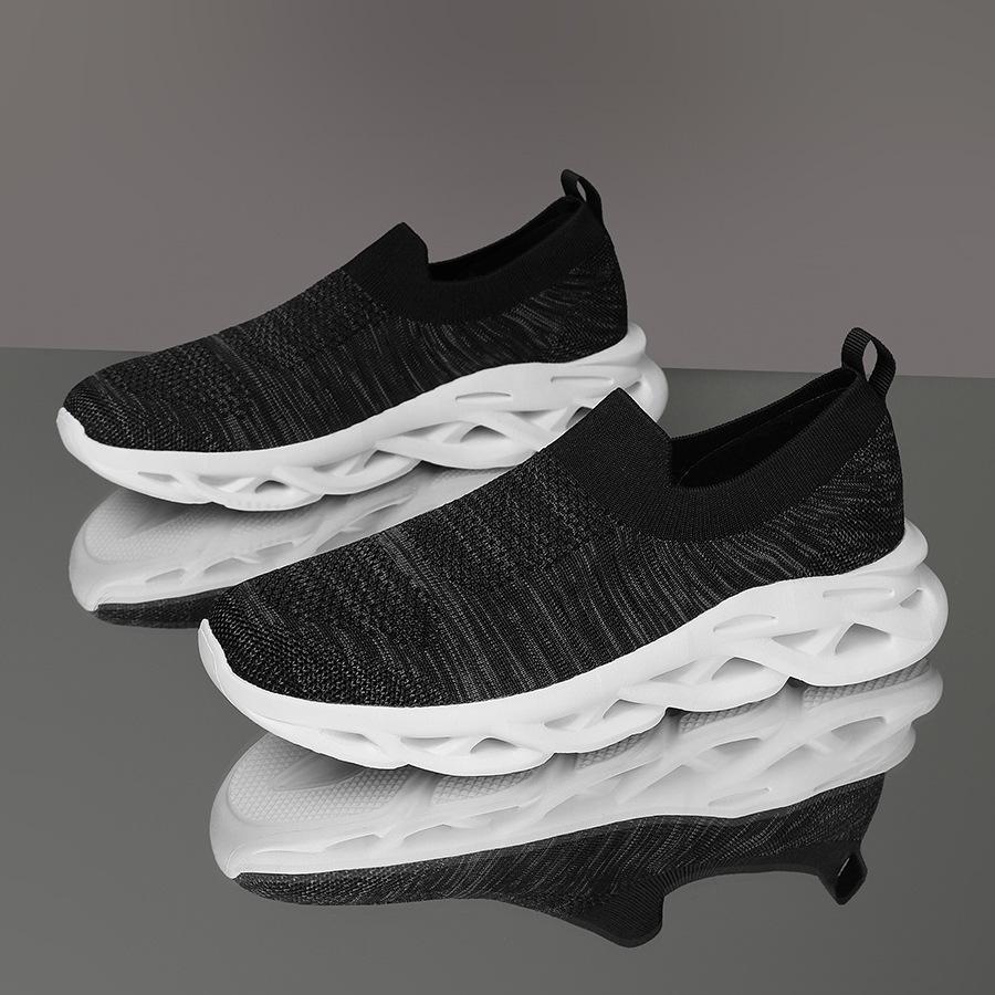 

Уличная обувь для хайкинга, одинарная обувь, летняя спортивная обувь из летучей трикотажной сетки, дышащая и легкая, с мягкой подошвой, дорожные носки-обувь 48