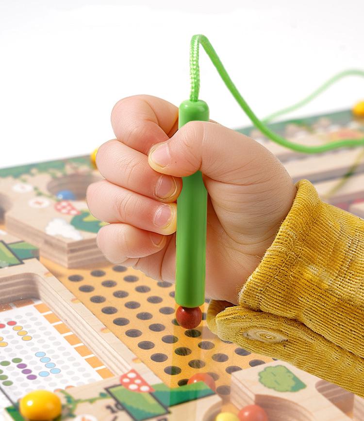 Magnetic Sorting Games Montessori Puzzle Toys Maze Board Learning Color Counting Number Classification Wooden Educational Toys