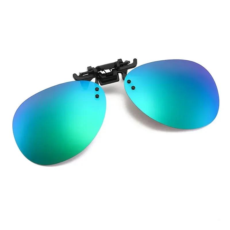 Unisex Polarized Clip On Flap Up Sunglasses UV 400 Protection Mens Womens Night Vision Driving Goggle Vintage Clip Glasses