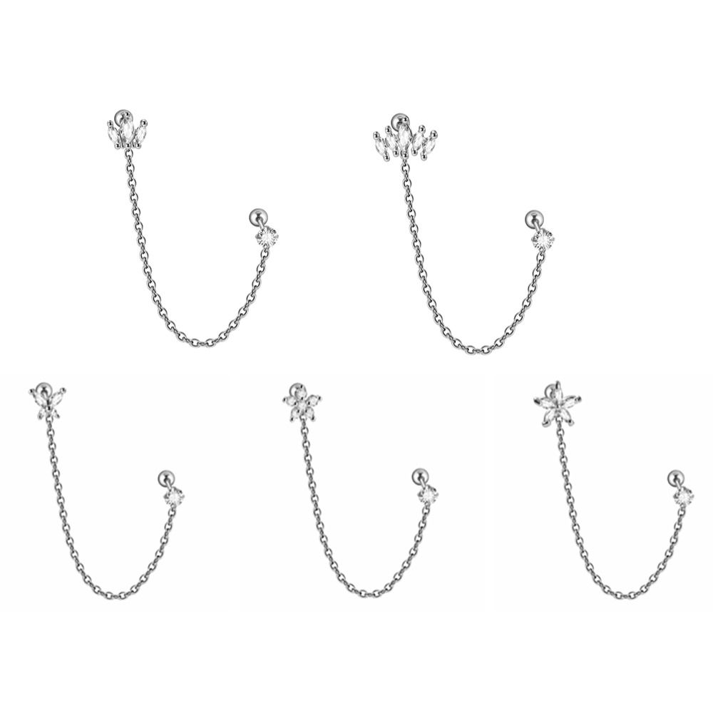 Steel Piercing Earring Zircon Helix Piercing Fashion Tragus Piercing Gift