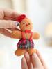 Y New Christmas Ornaments Brown Gingerbread Man Plush Doll Pendant Christmas Tree Decoration Accessories Small Pendant