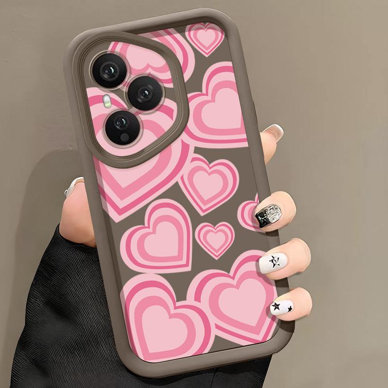 Y2K Retro Gradient Love Hearts Pattern Case For Honor 400 Lite 200 Pro Shockproof Bumper Soft Silicone Cover For Honor X9C Smart X8C