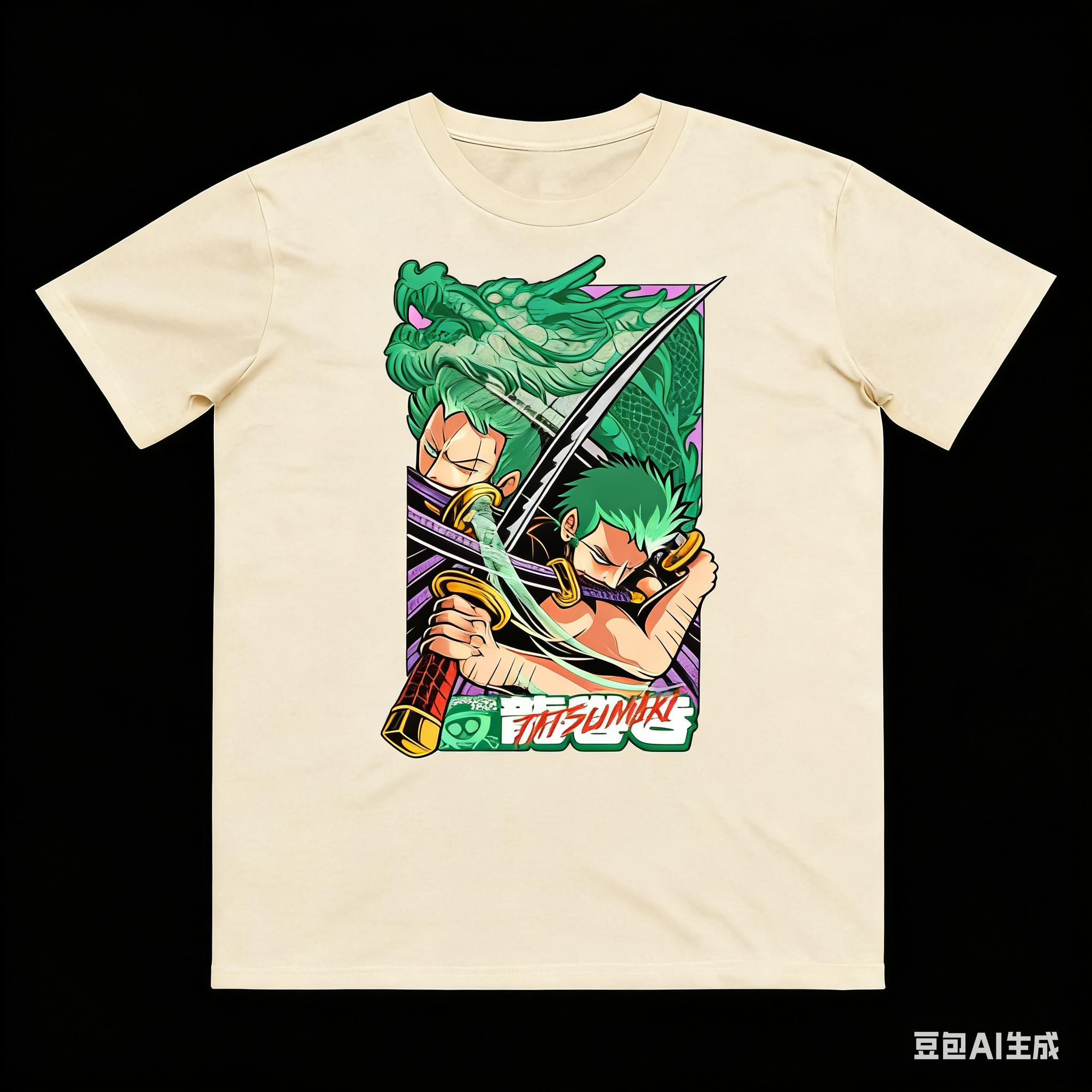 

Anime One Piece Zoro Printed Pure Cotton Tshirt for Men and Women SpringSummer New Collection Fashion Short Sleeved Shirt 3XL