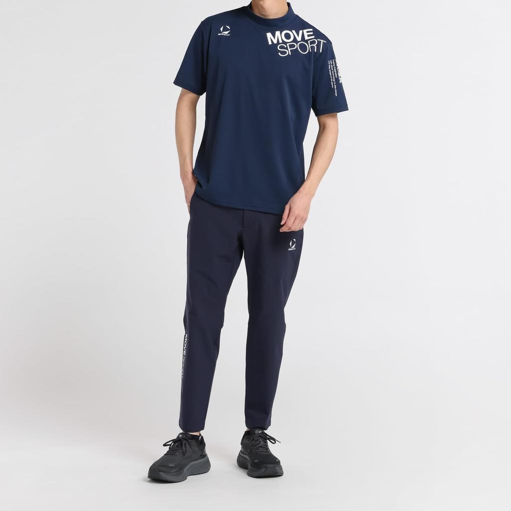 Move Sports EXcDRY Pique Mock Neck Short Sleeve by Descente NV00 Men's High-Gauge Shirt, Breathable, Golf, (ST5SHTZ5MB)