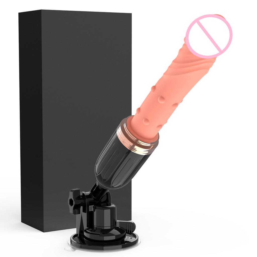 Dildo de Empuje Automático para Mujeres Vibrador Telescópico Realista con Ventosa Juguetes Sexuales Máquina Sexual para Adultos