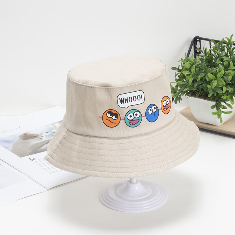 Cute Cartoon Children Bucket Hats Boys Girls Outdoor Sun Hats Kids Caps with Windproof Rope Kids Accessories