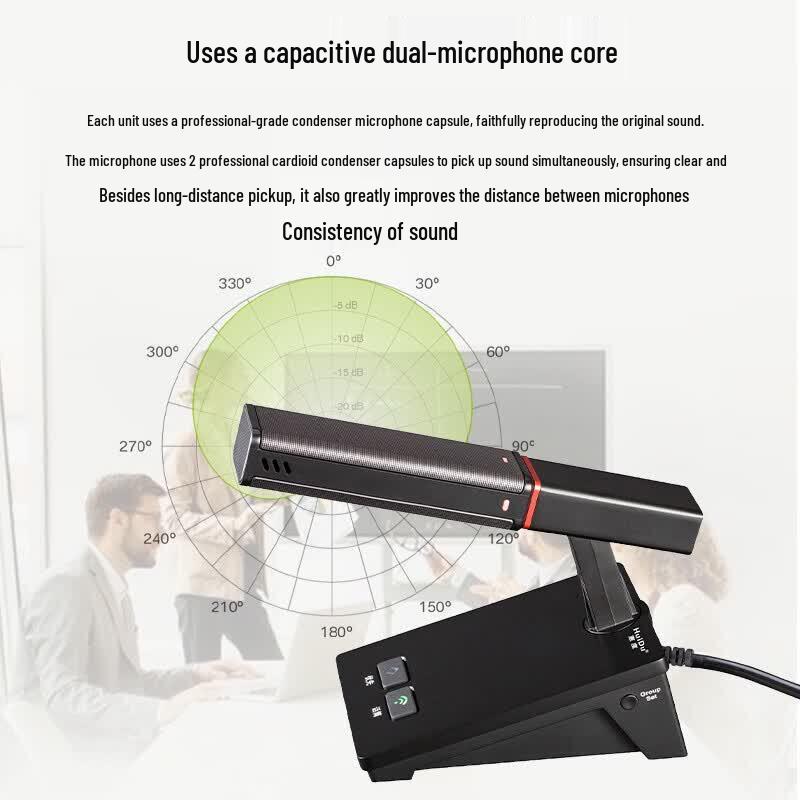 HuiDu HD-1830E Professional Wired Conference Microphone System (CN Version)