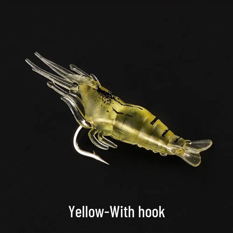 Bionic Night Glow Grass Shrimp Soft Lure for Bass and Sea Fishing.