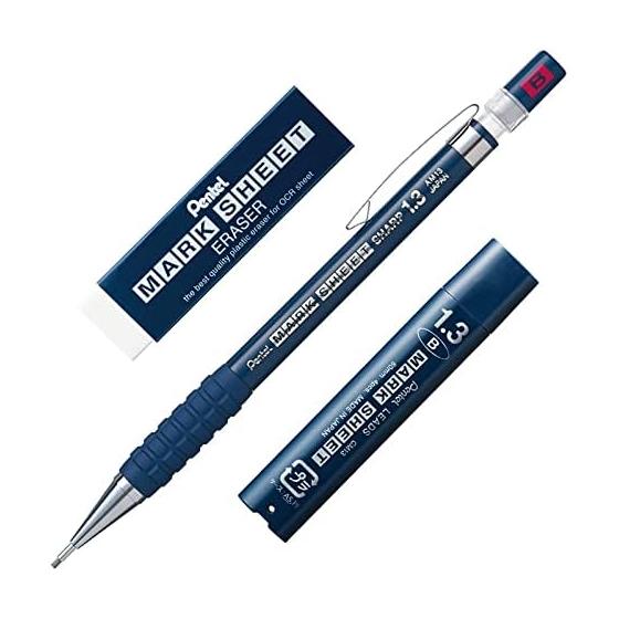 Pentel Mark Sheet Mechanical Pencil B Eraser Refill Set AMZ-AM113B-SET Blue 1.3mm