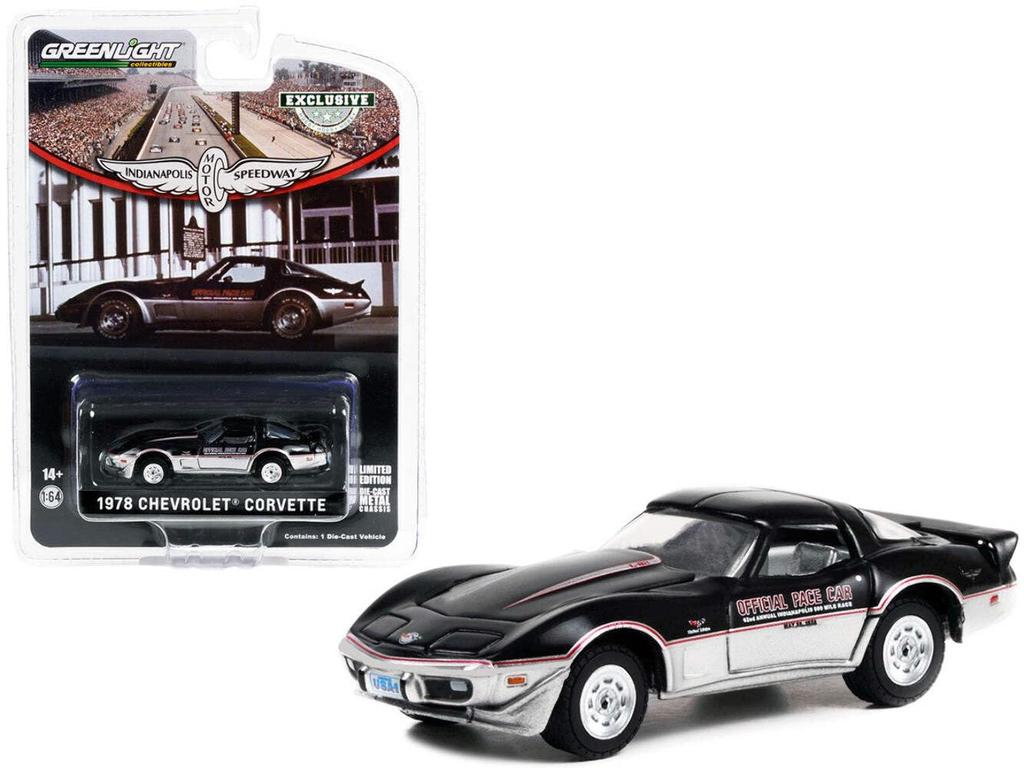 GREENLIGHT Scale Chevrolet Corvette 62nd Indianapolis 500 Mile Race Official Pace 164 "1978 - Car"