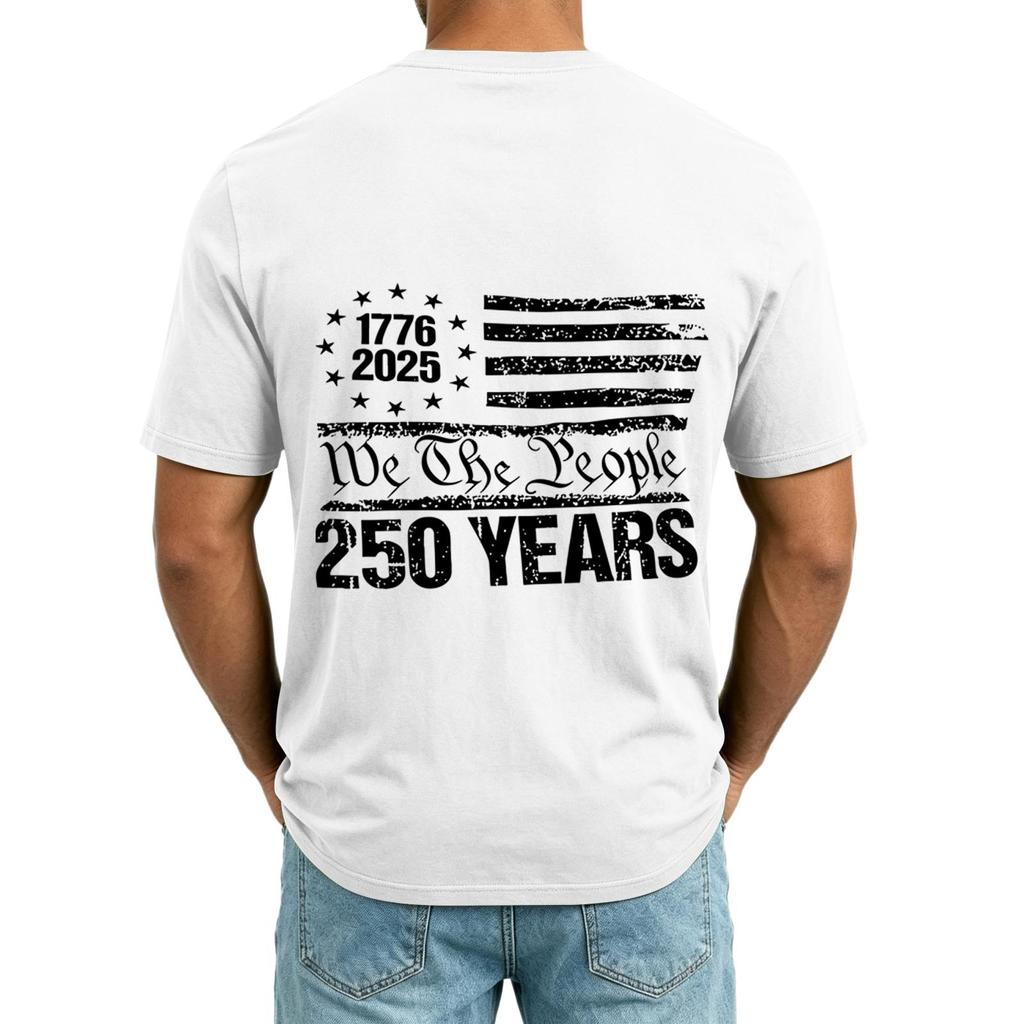 Men's V Neck Short Sleeve Casual Shirt with USA Print Pocket Design Lightweight Summer Top Comfortable Fit
