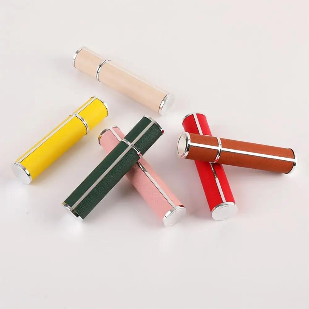 Fashion PU Leather Perfume Bottle 10ml Leak-proof Cosmetic Container Refillable Empty Parfume Atomizer Bottle for Woman