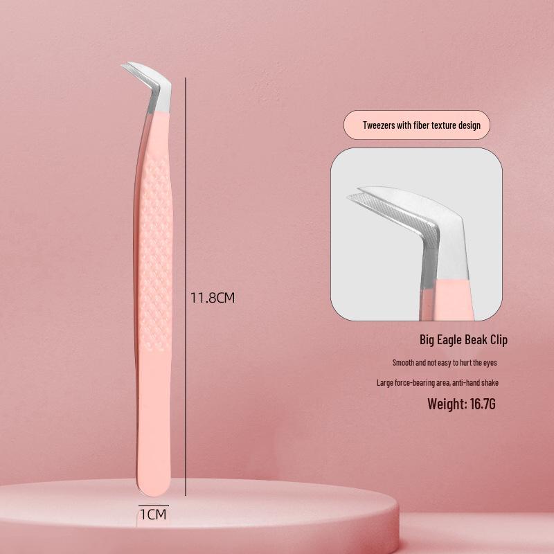 Gold Stainless Steel Precision Eyelash Tweezers for Grafting and Separation