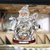Snowman Santa Claus Wall Clings Stickers Music Box Christmas Stickers Window Glass Decor Waterproof Decals
